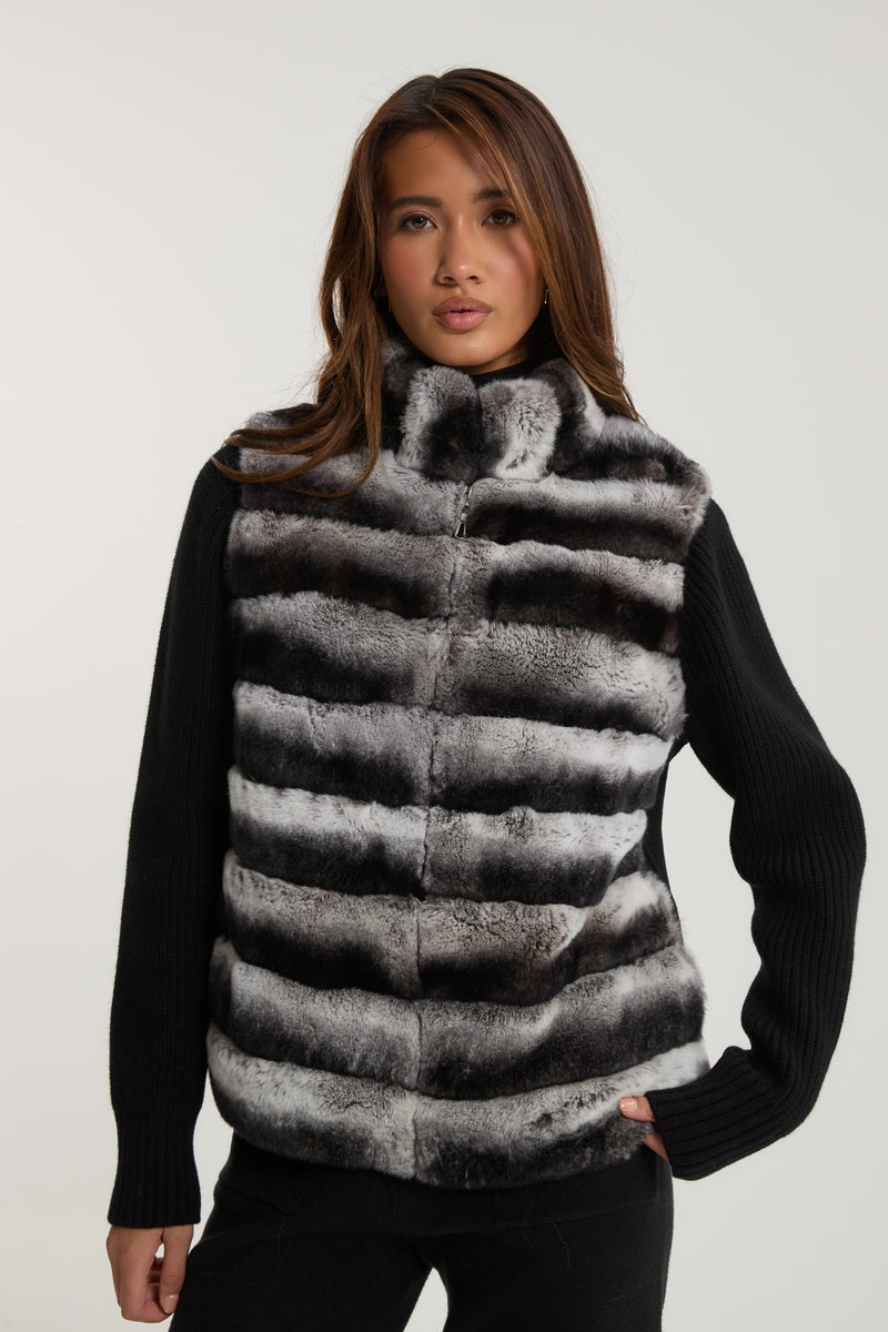 Marlene Rex Fur Cardigan