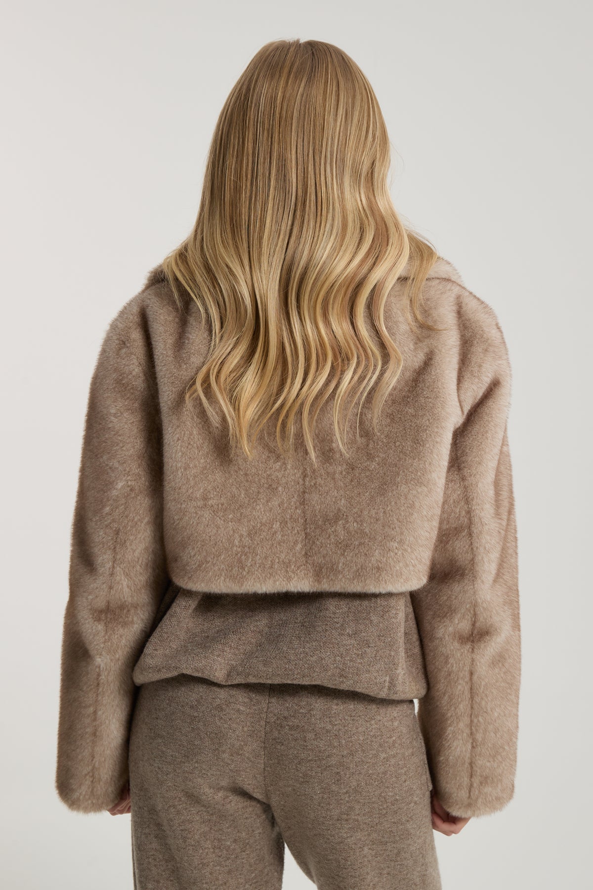 Lana Premium Faux Fur Cropped Blazer