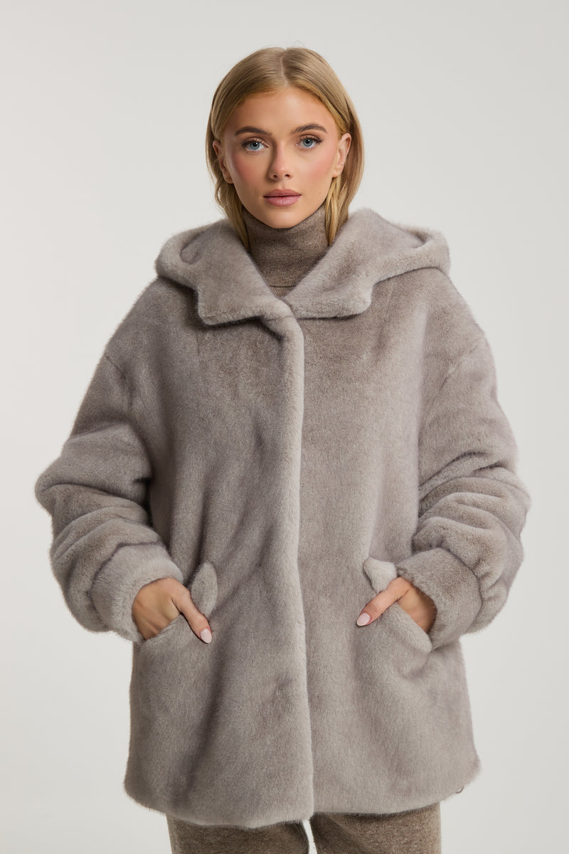 Rachel Premium Faux Fur with Hood