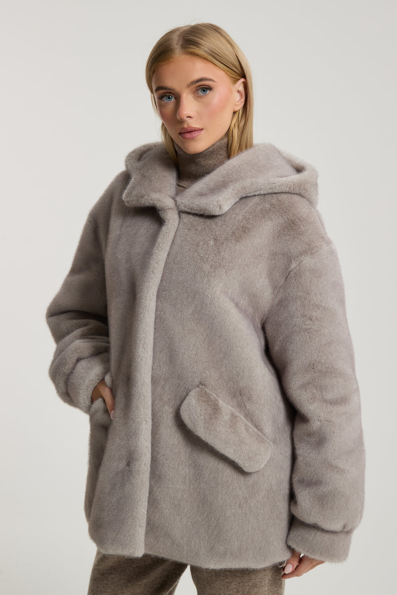 Rachel Premium Faux Fur with Hood