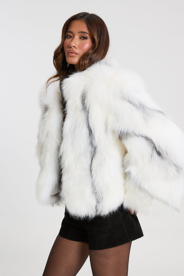 Marble Full Pelt Fox Fur Coat