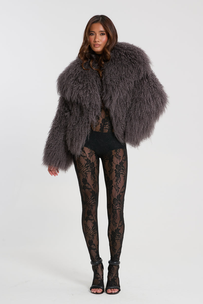 Lula Mongolian Fur Coat