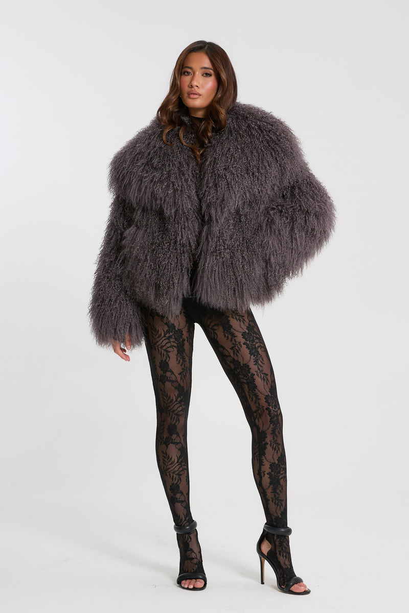 Lula Mongolian Fur Coat