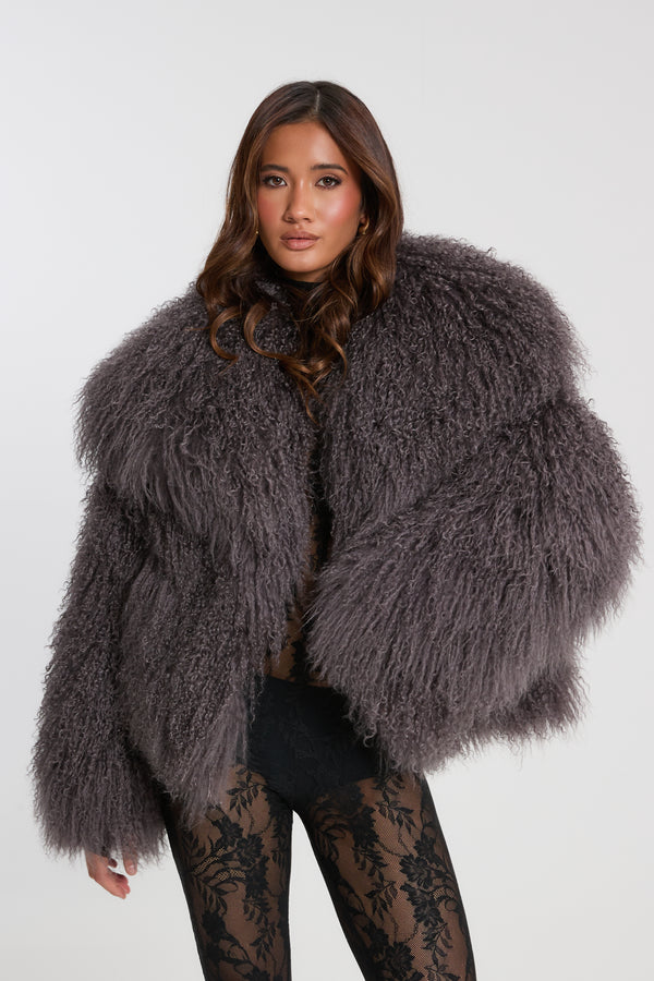 Lula Mongolian Fur Coat