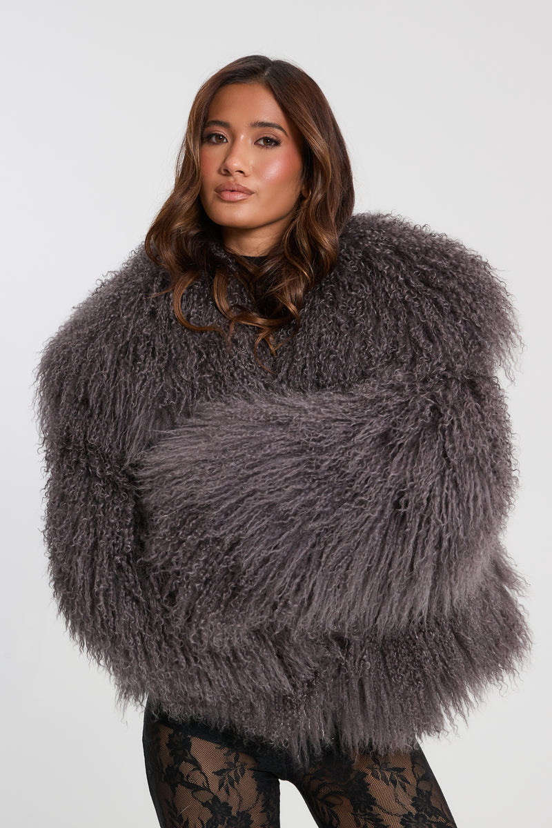 Lula Mongolian Fur Coat