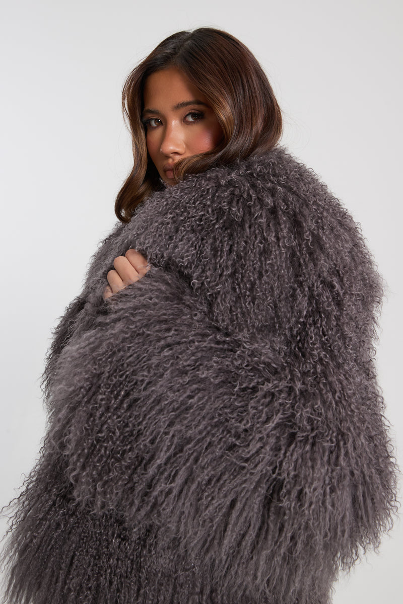 Lula Mongolian Fur Coat