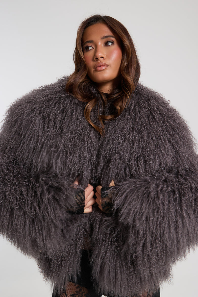Lula Mongolian Fur Coat