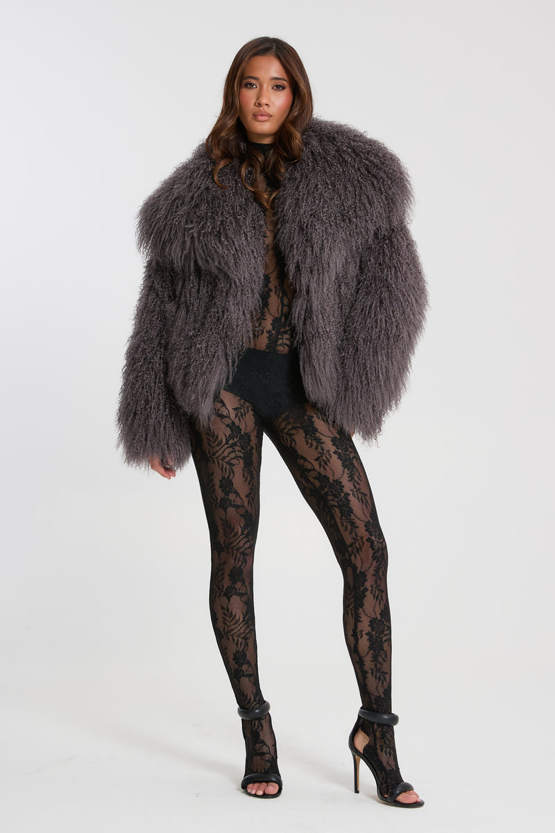 Lula Mongolian Fur Coat