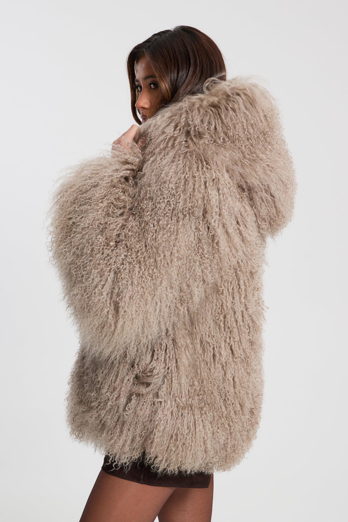 Jasmine Mongolian Fur with Hood