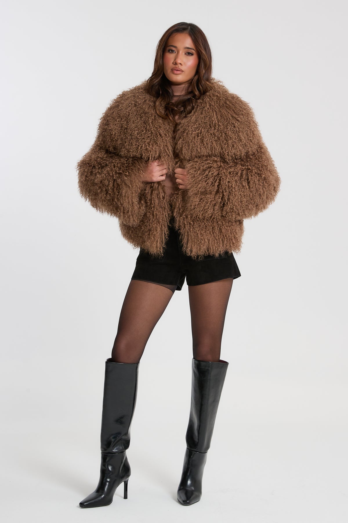 Lula Mongolian Fur Coat