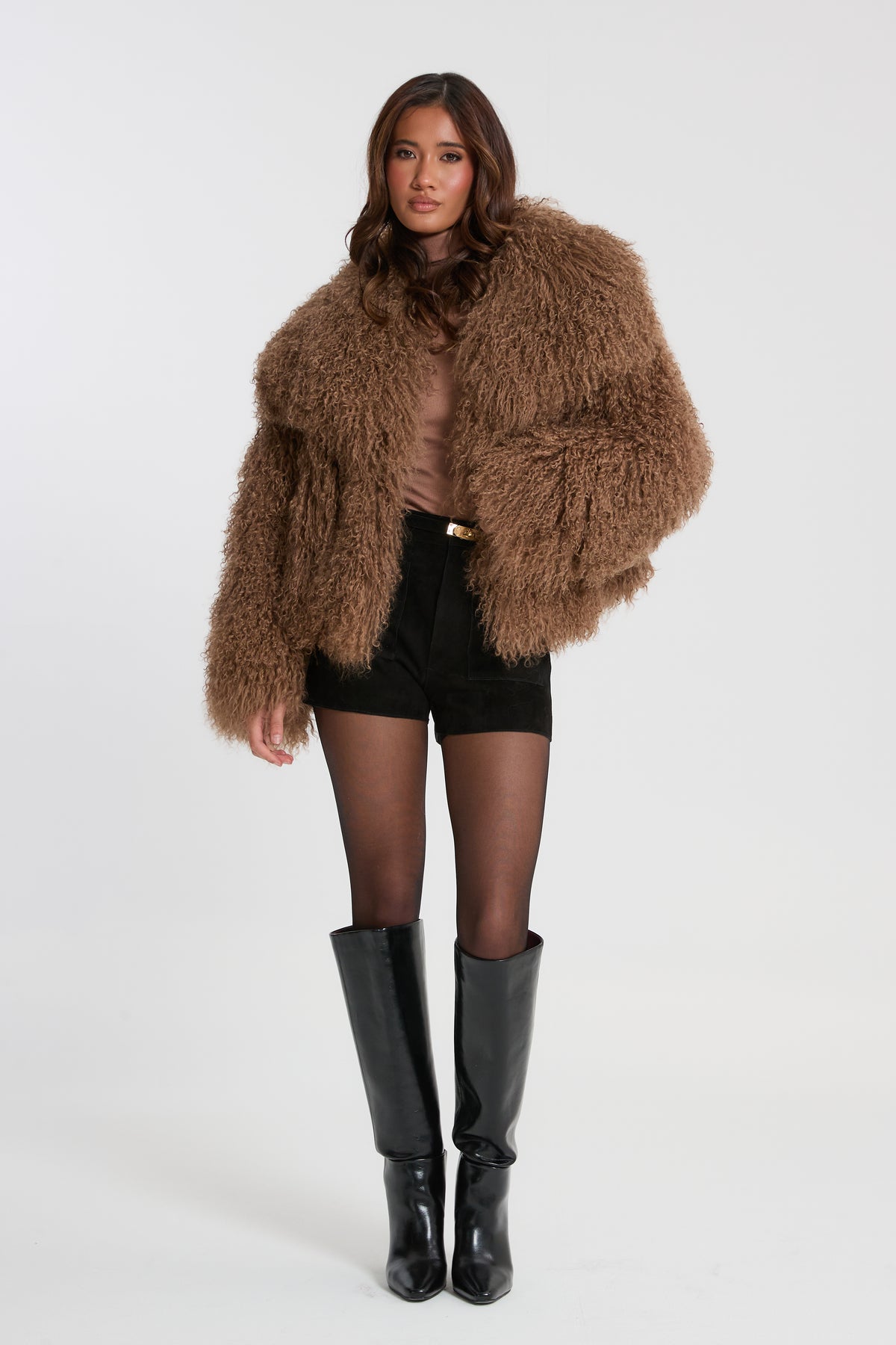 Lula Mongolian Fur Coat