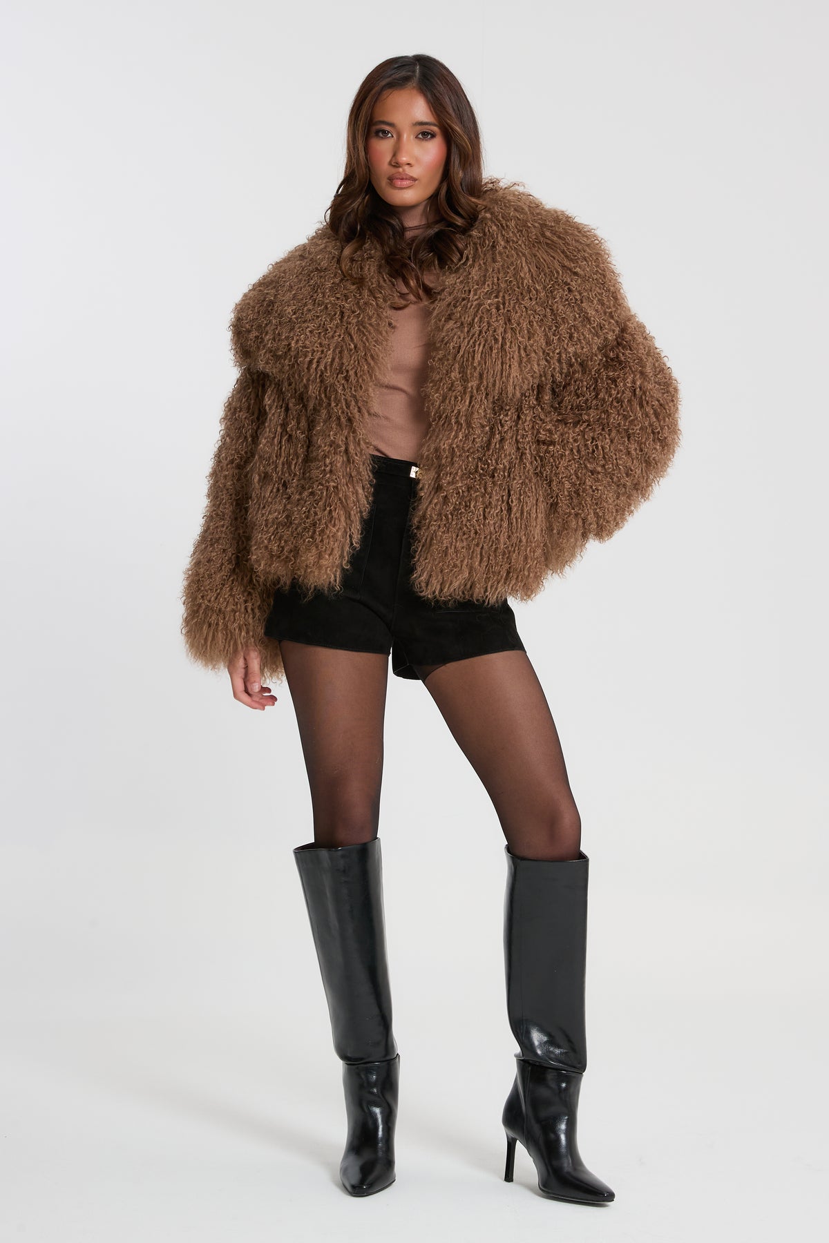 Lula Mongolian Fur Coat