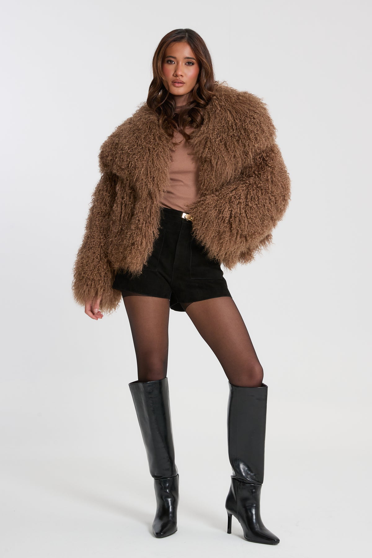 Lula Mongolian Fur Coat
