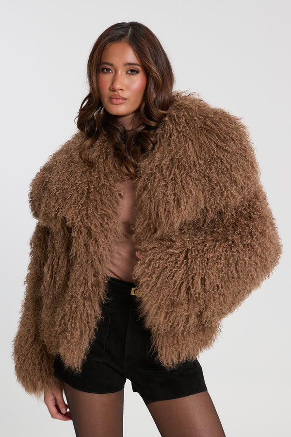 Lula Mongolian Fur Coat