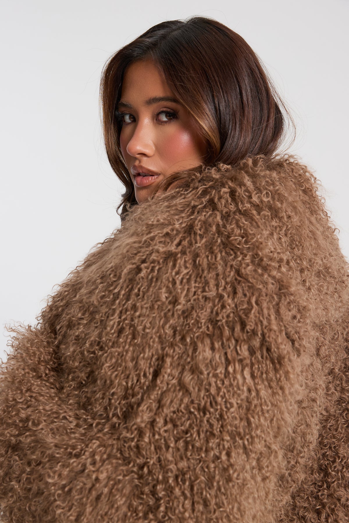 Lula Mongolian Fur Coat