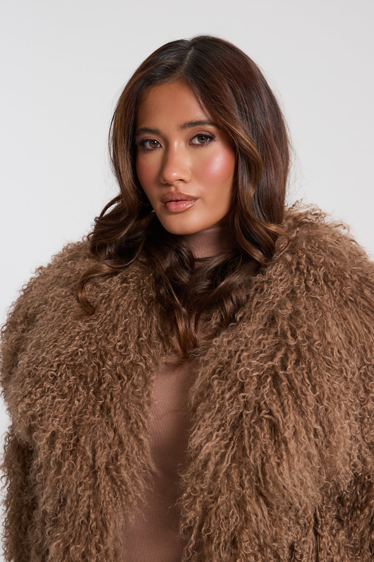 Lula Mongolian Fur Coat