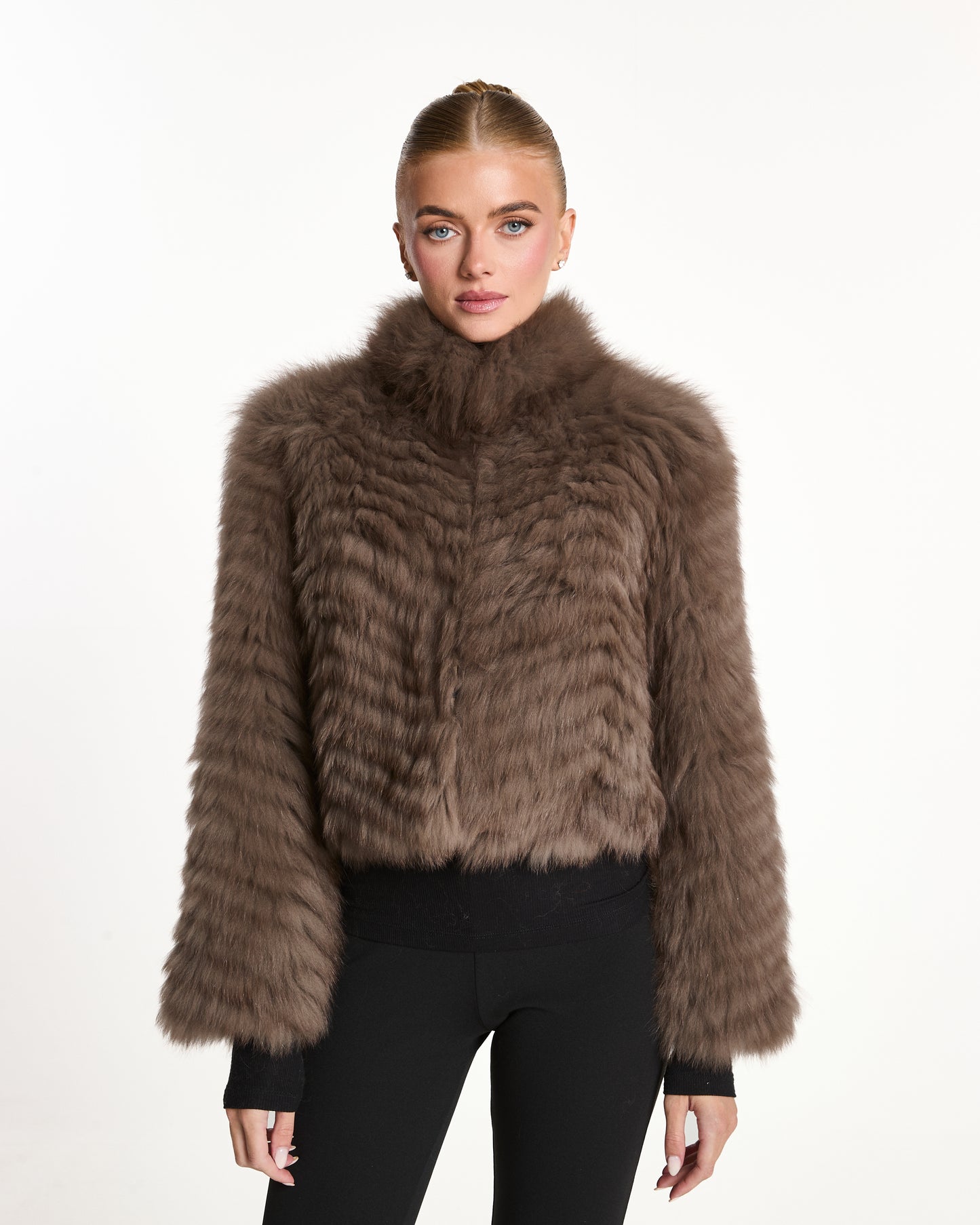 Leia Fox Fur Coat with Collar