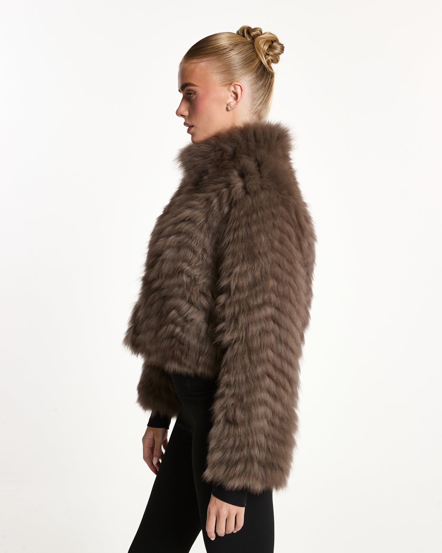 Leia Fox Fur Coat with Collar