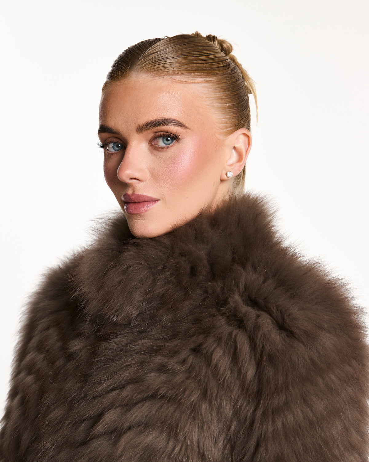 Leia Fox Fur Coat with Collar