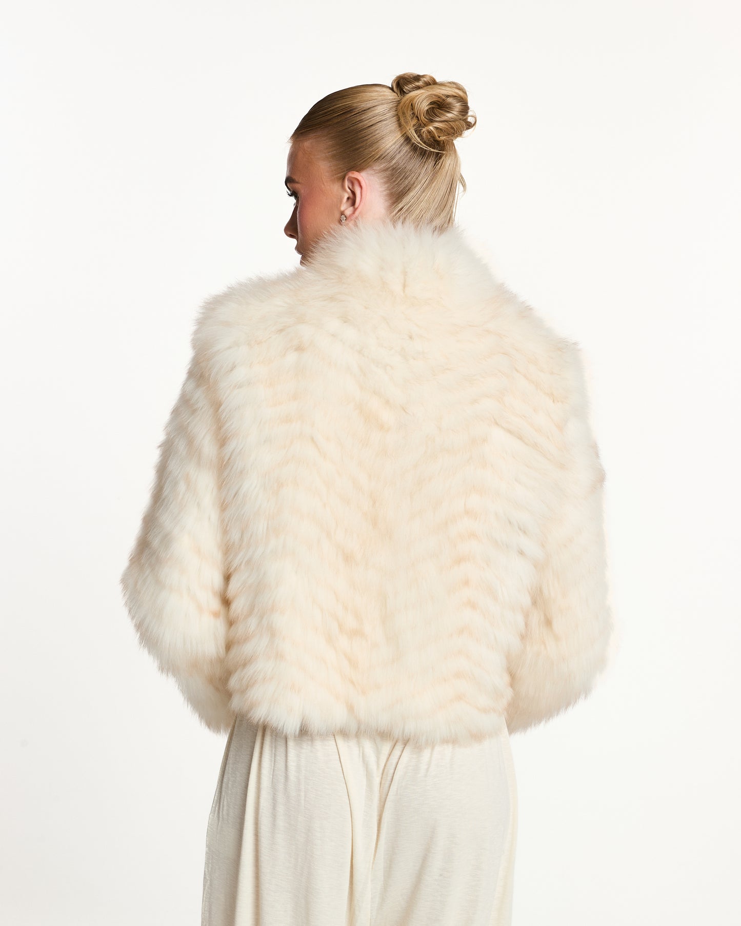 Leia Fox Fur Coat with Collar