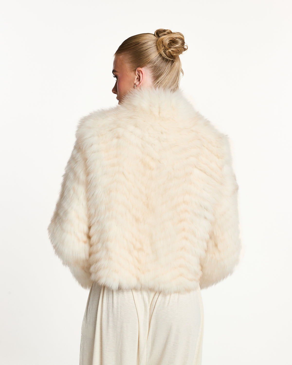 Leia Fox Fur Coat with Collar