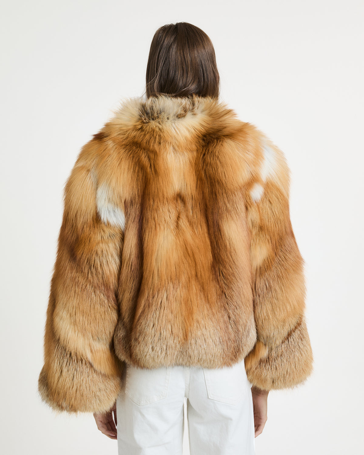 Red Fox Fur Full Pelt Coat with Collar