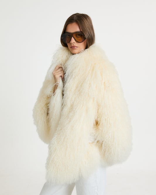 Roberta Mongolian Fur Coat