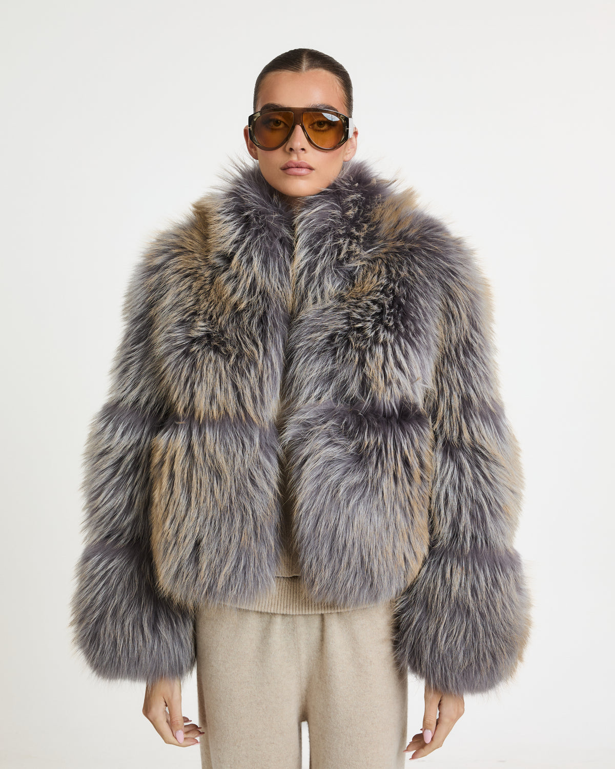 Fabiana Fur Coat with Collar