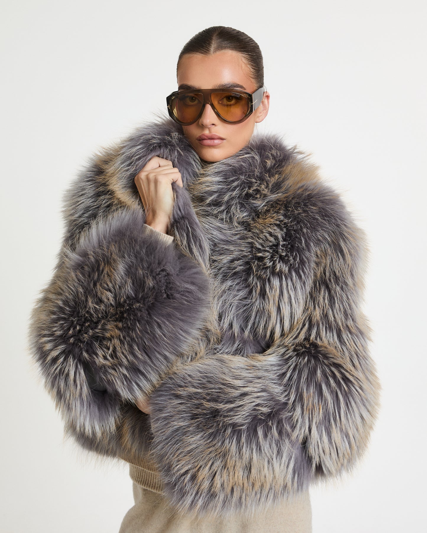 Fabiana Fur Coat with Collar