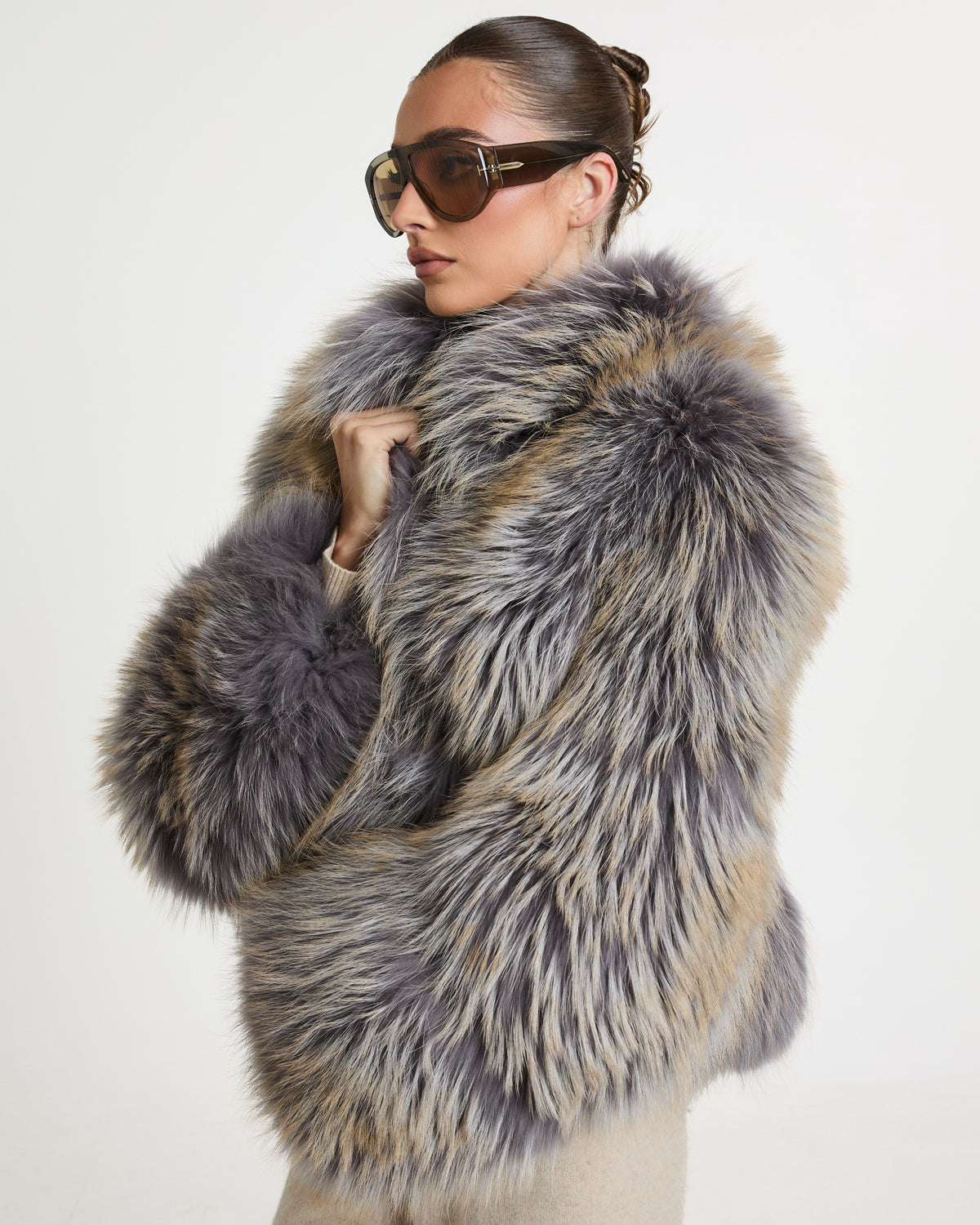 Fabiana Fur Coat with Collar