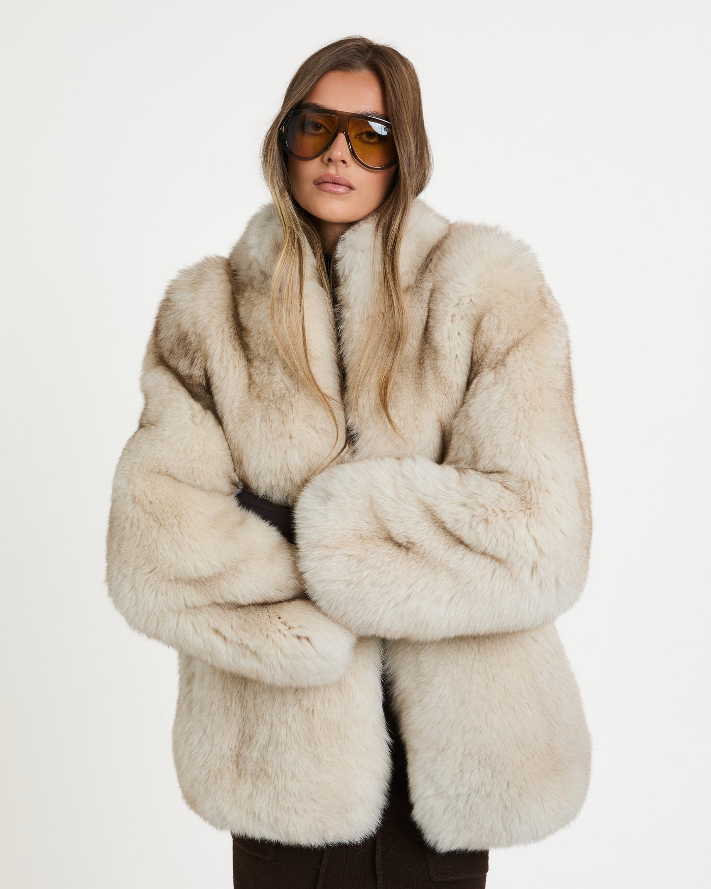 Full Pelt Vanilla Fox Fur Coat