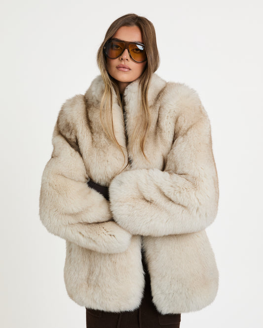 Full Pelt Vanilla Fox Fur Coat