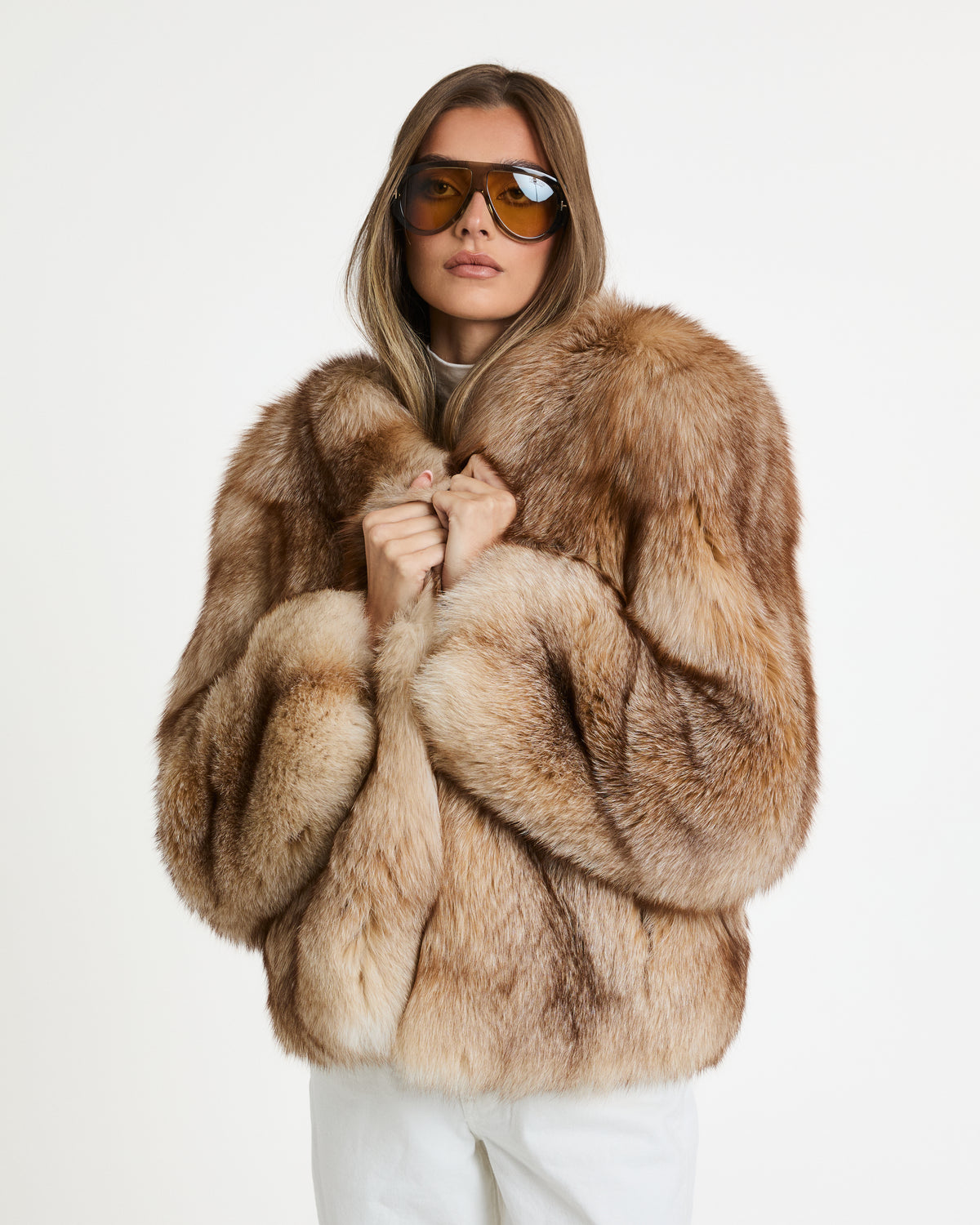 Mocha Fox Fur Full Pelt Coat