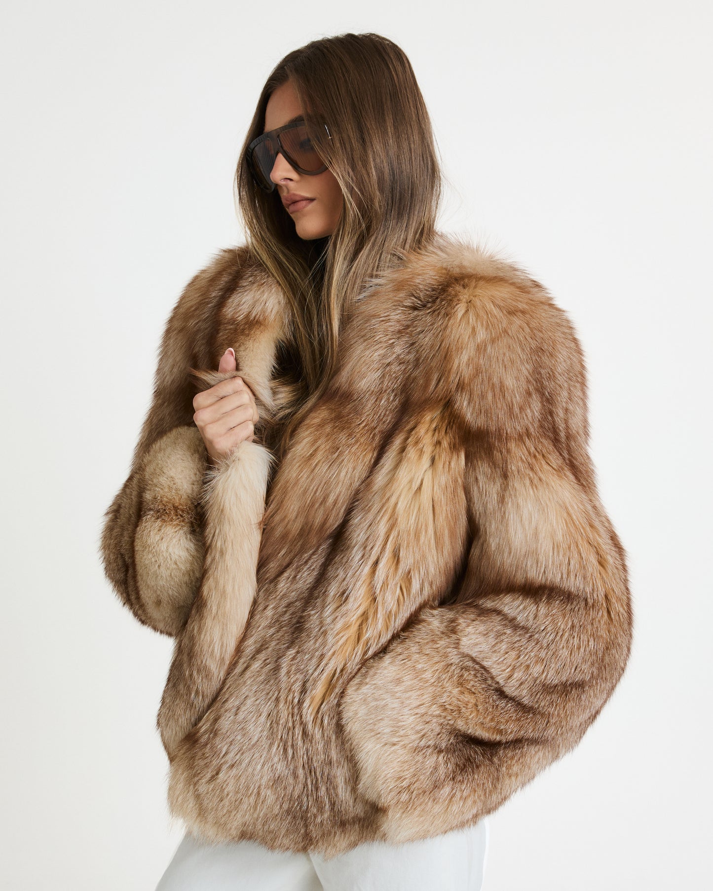 Mocha Fox Fur Full Pelt Coat
