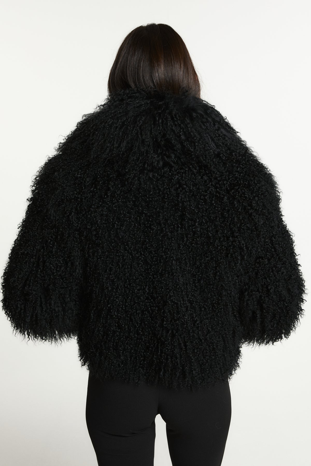 Elsa Cropped Mongolian Fur Coat