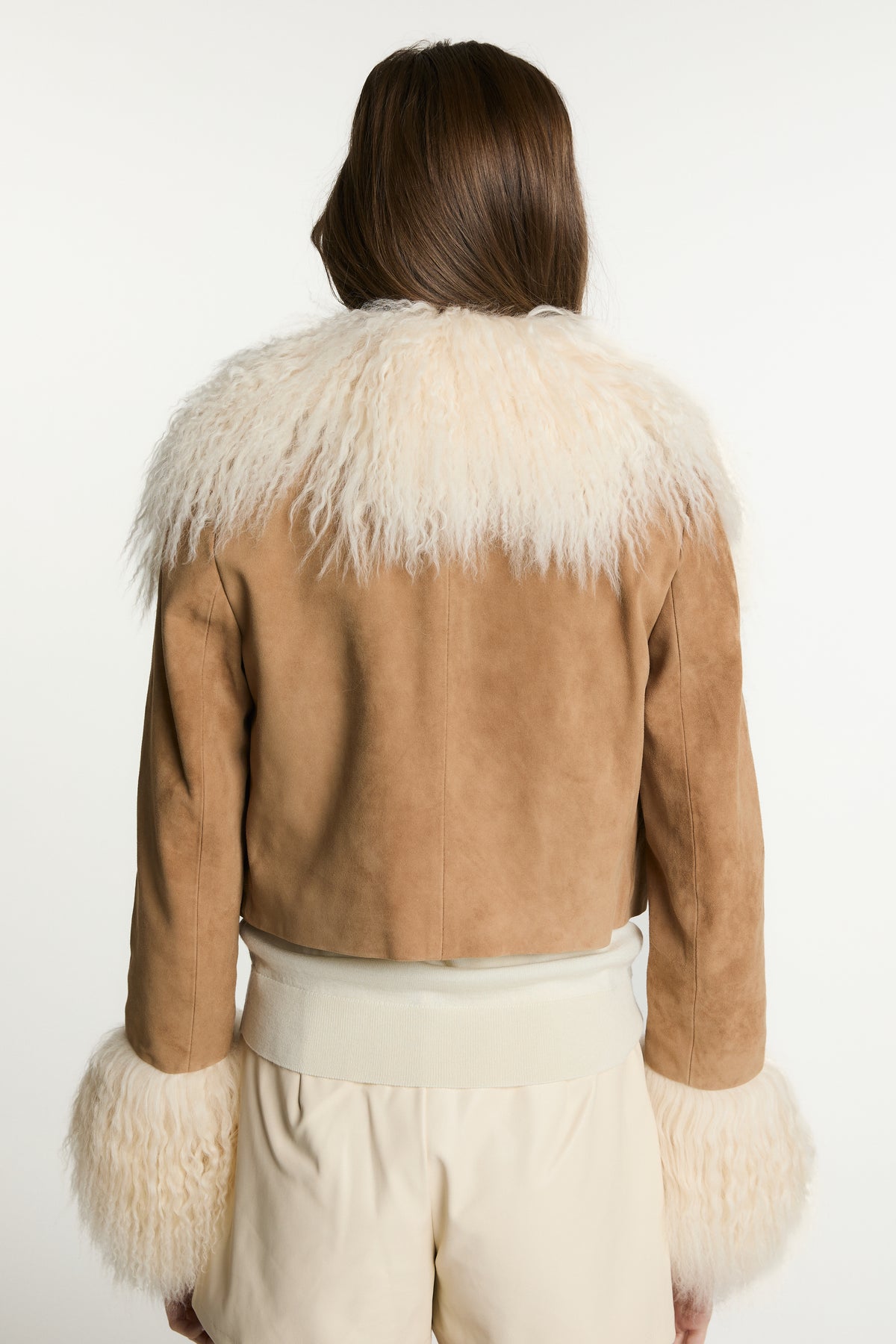 Ulla Suede Jacket with Mongolian Fur