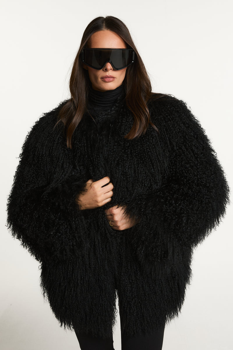 Cali Mongolian Fur Coat