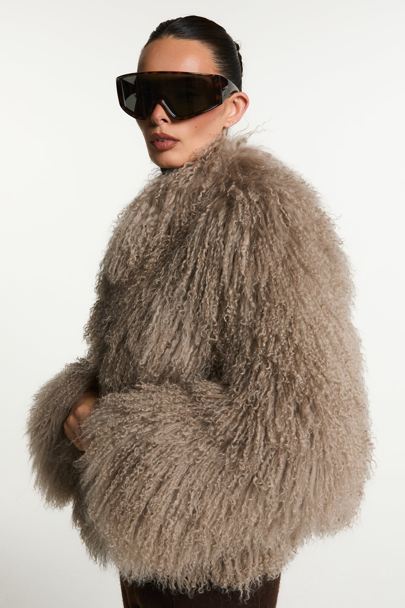 Stella Mongolian Fur Coat