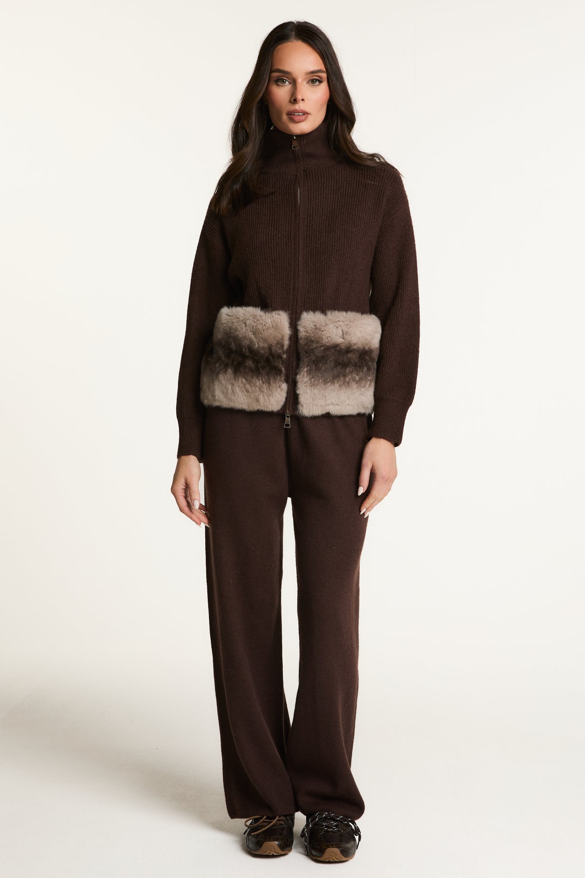 Tracksuit with Fur Pockets
