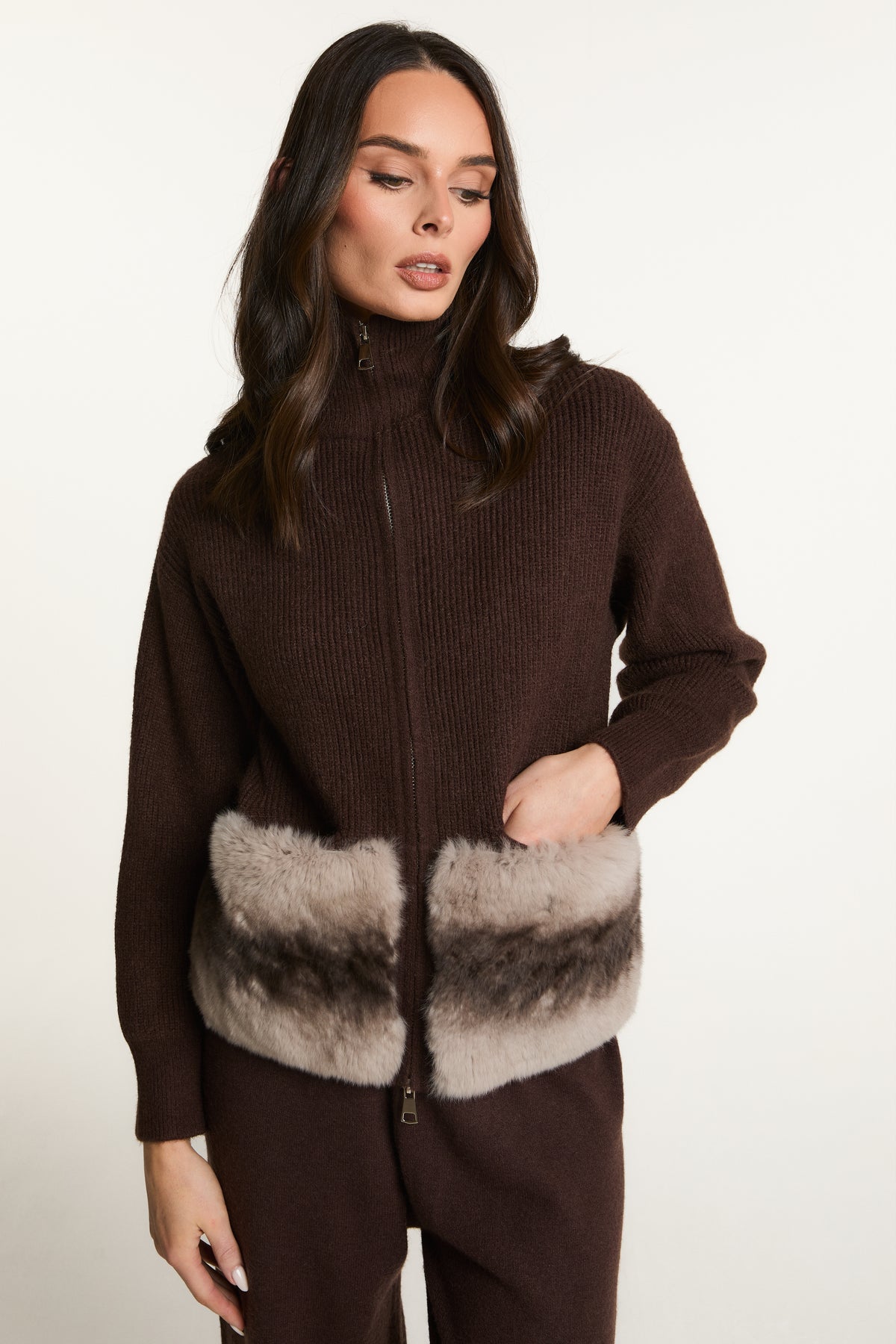 Tracksuit with Fur Pockets