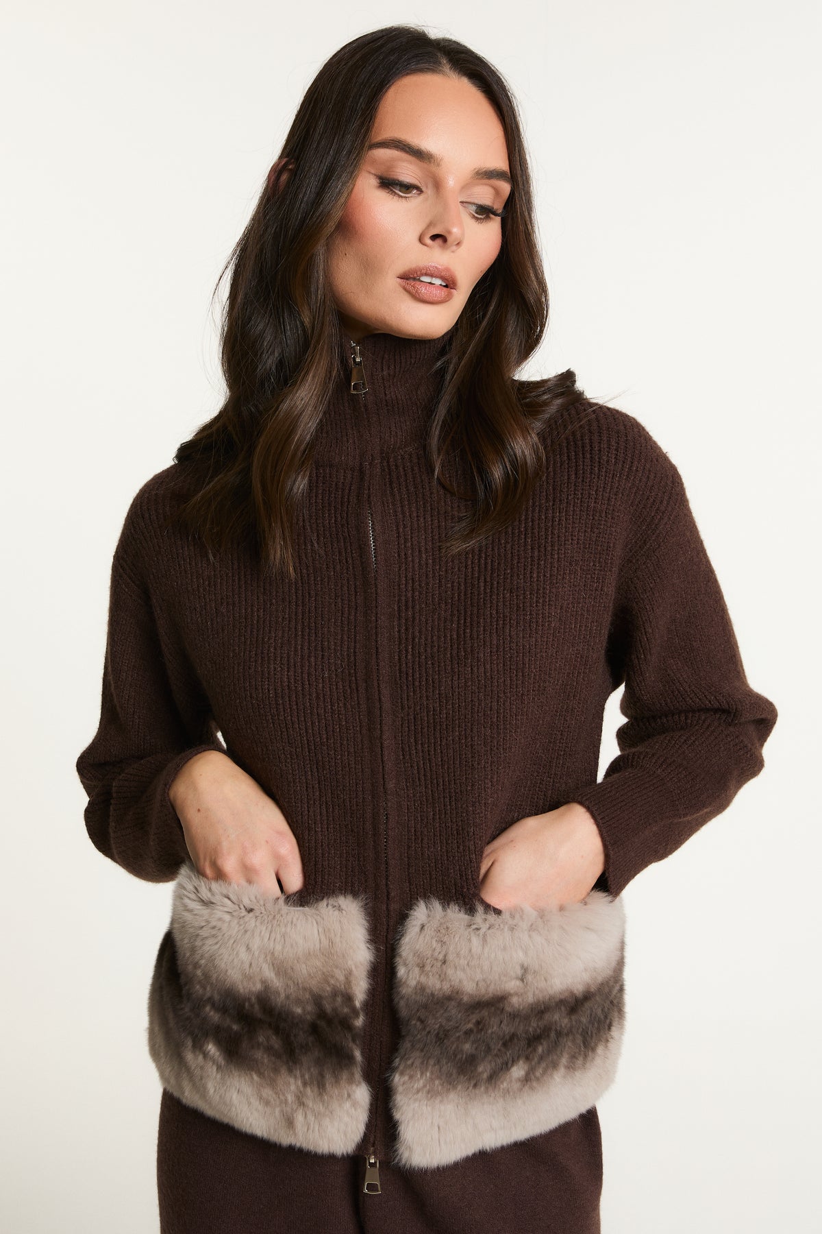 Tracksuit with Fur Pockets