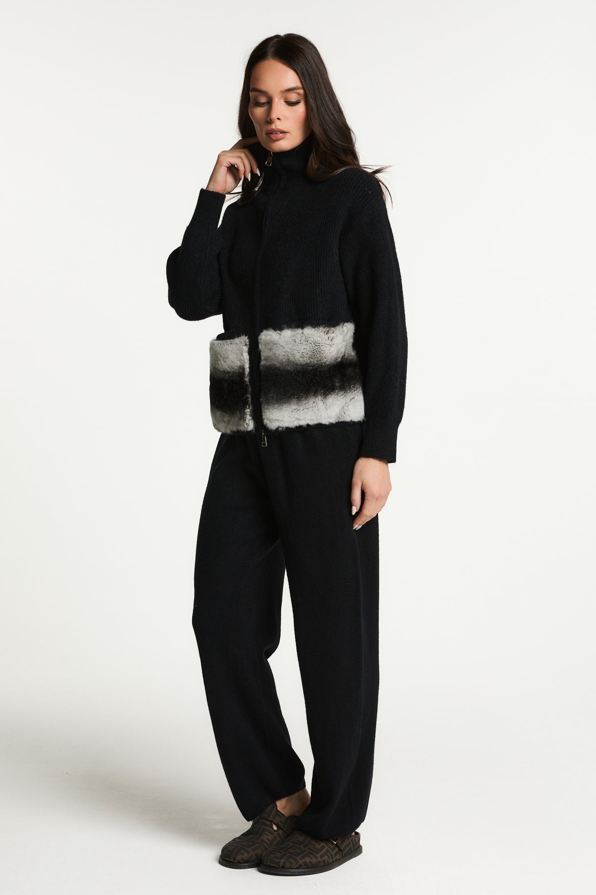 Tracksuit with Fur Pockets