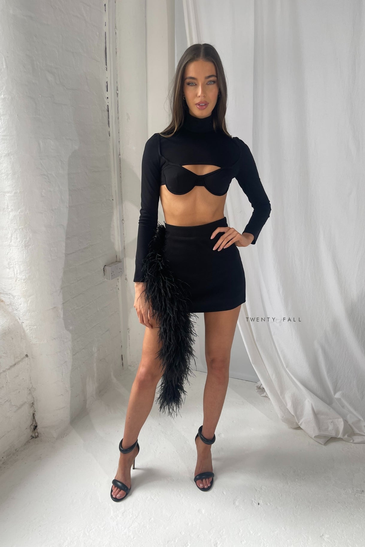 Feather Trim Skirt
