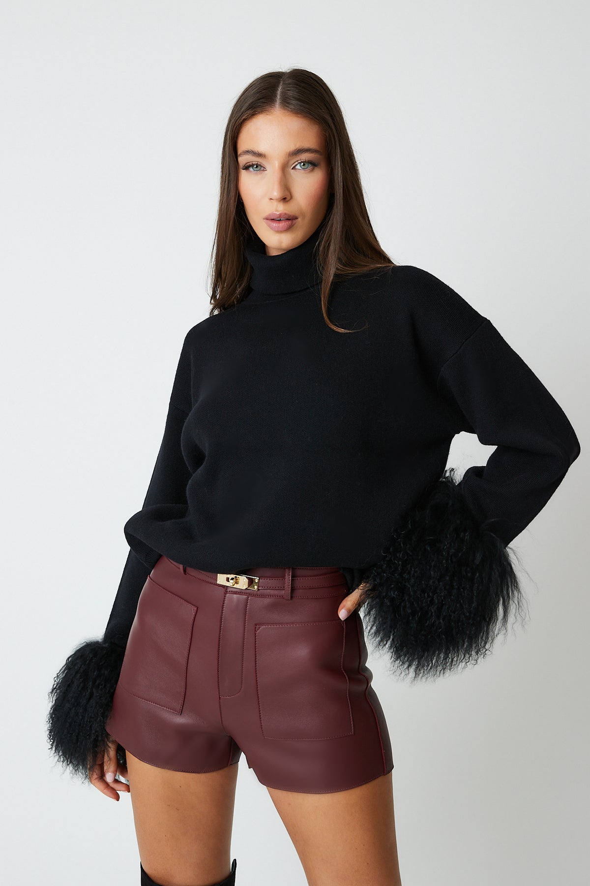 Sofia Leather Shorts