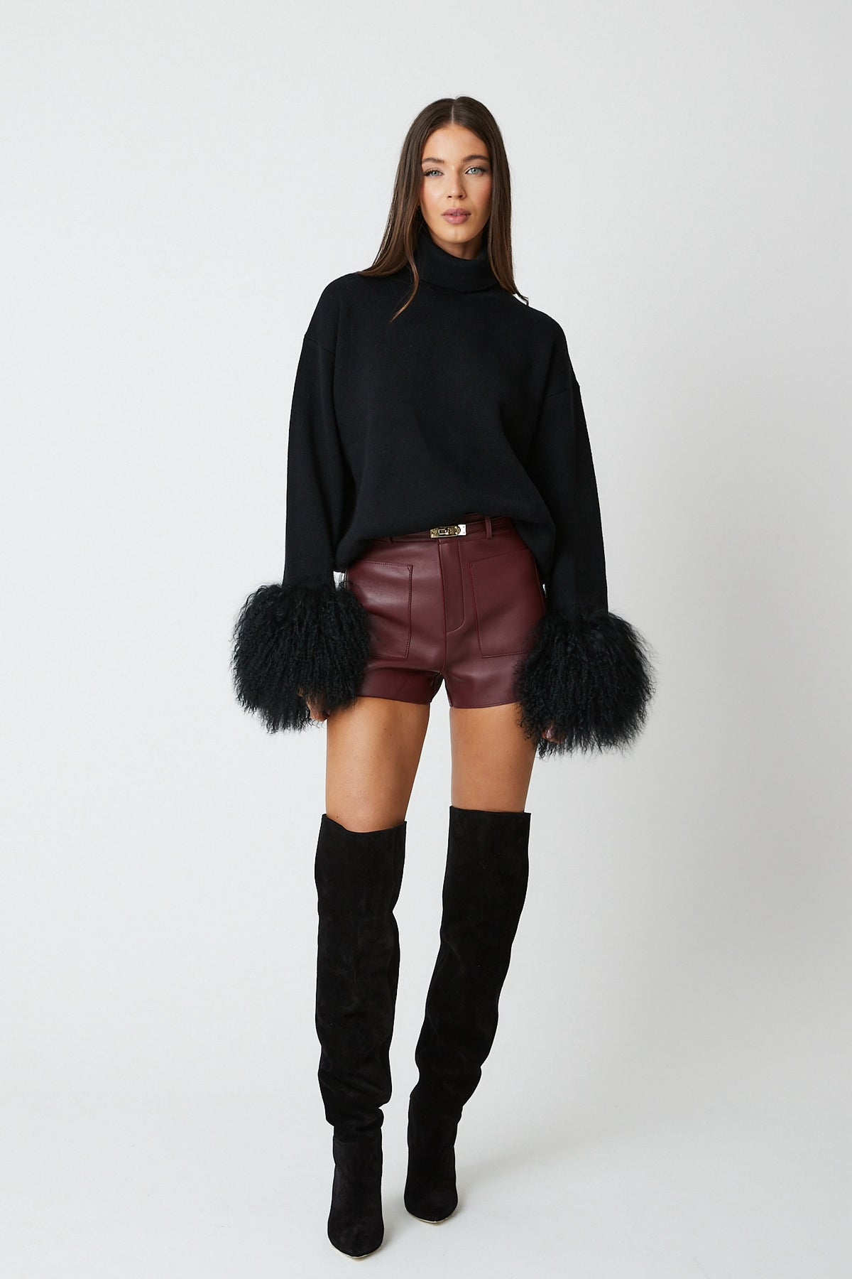 Sofia Leather Shorts