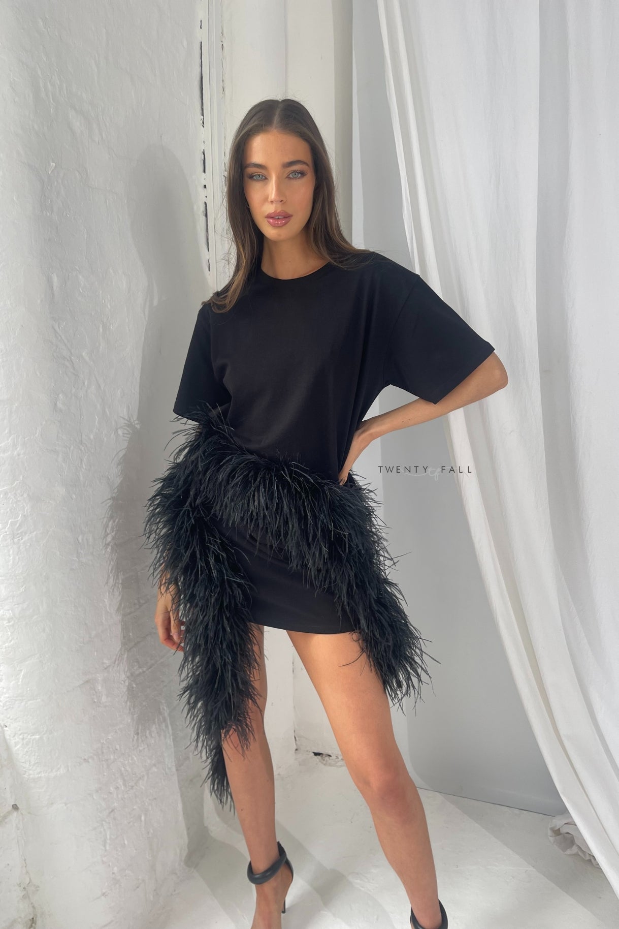 Feather Trim Skirt