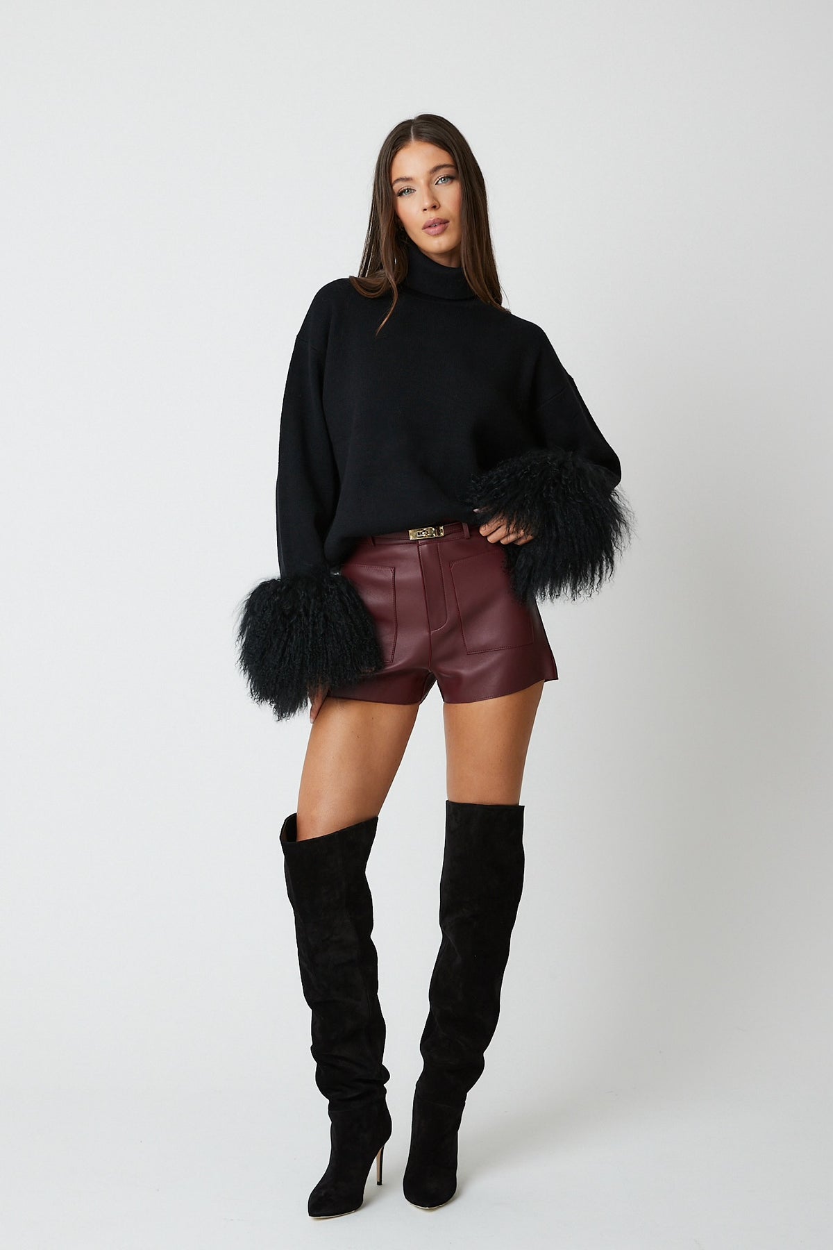 Sofia Leather Shorts