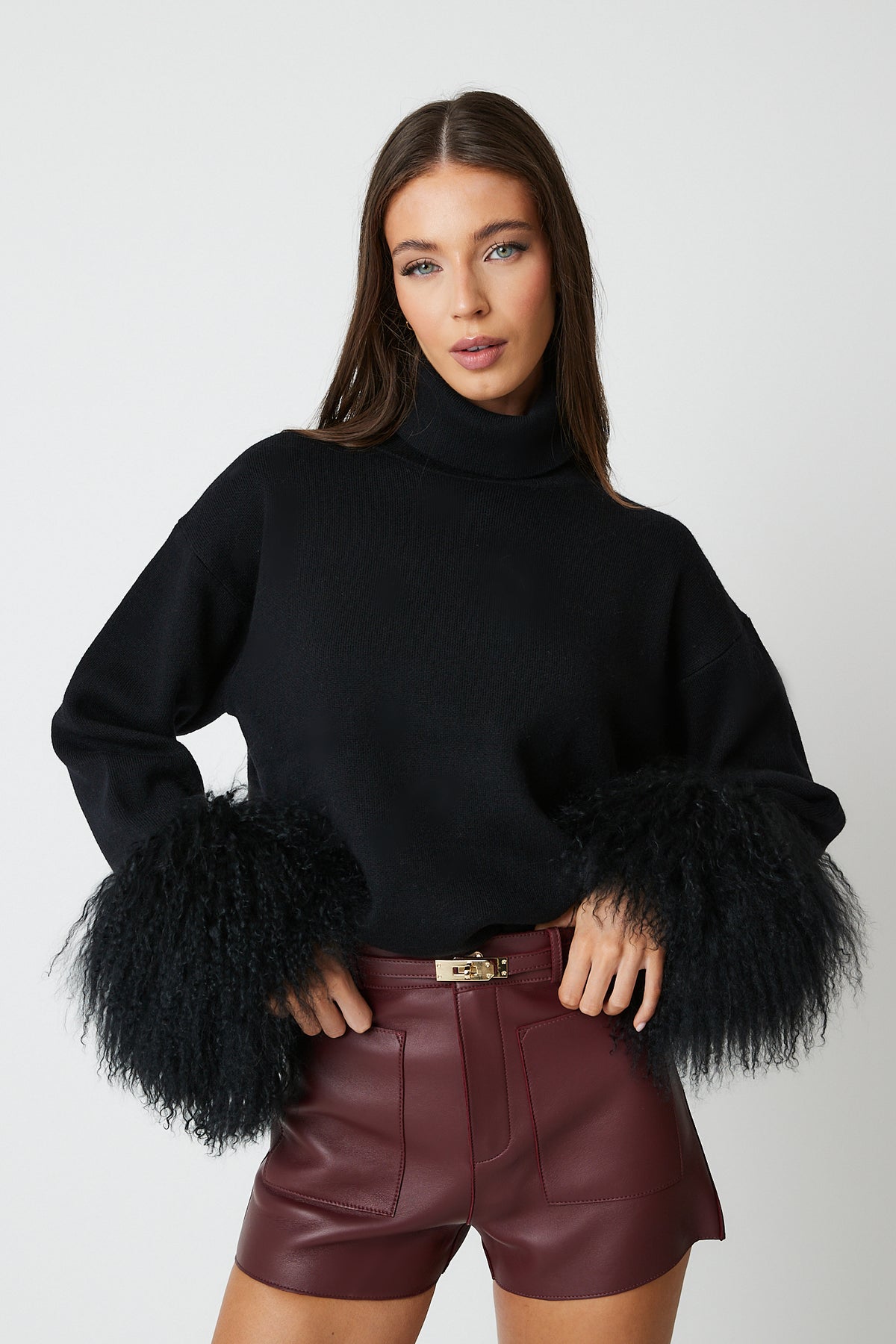 Sofia Leather Shorts