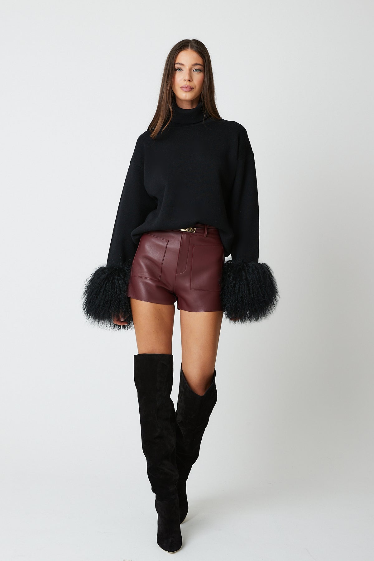 Sofia Leather Shorts