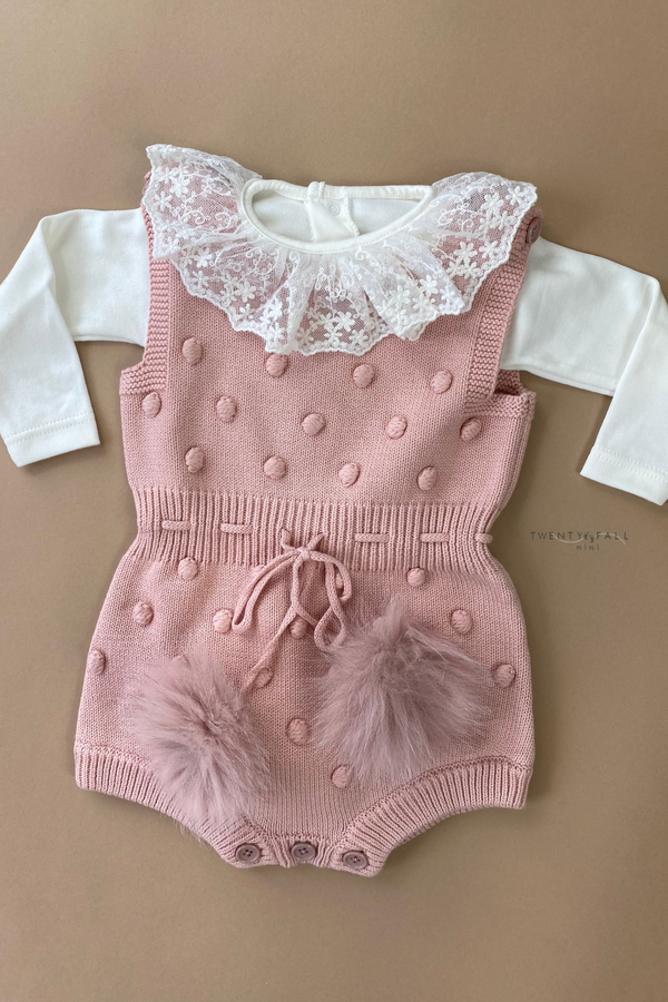 Milana Pom Pom Knit Romper